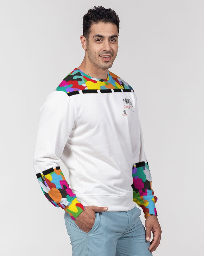 Crazy Combo BY MARVIN JEANS Men's Classic French Terry Crewneck Pullover
