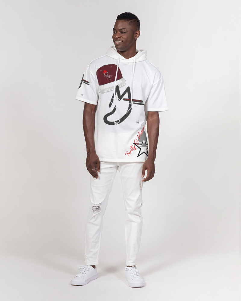Logo cap by Marvin Jeans and Trinity D Marvin Men's Premium Heavyweight Short Sleeve Hoodie