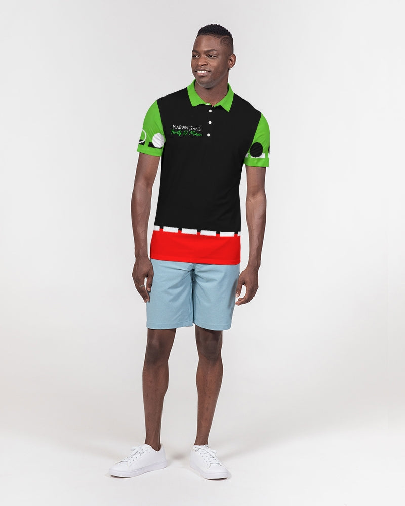 Black Holiday 101 by Marvin Jeans and Trinity D Marvin Men's Slim Fit Short Sleeve Polo