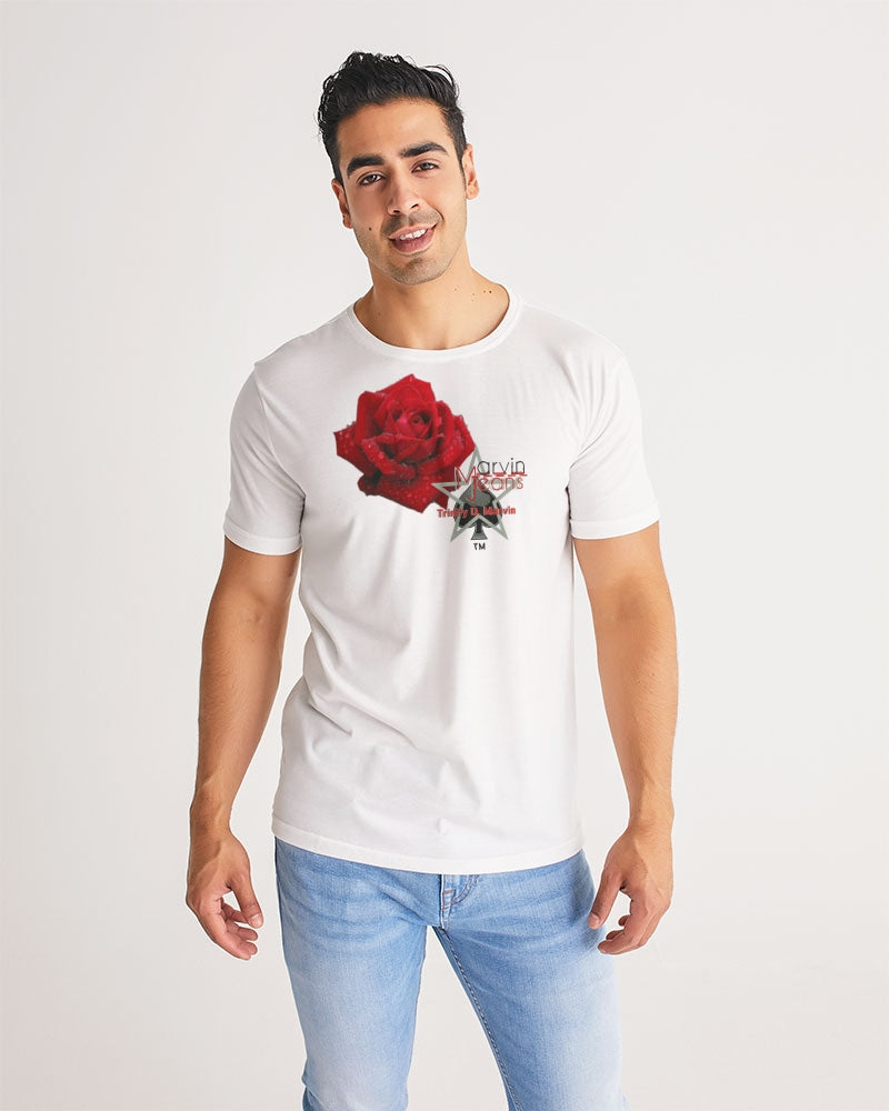 Red rose all white by Marvin Jeans and Trinity D Marvin Men's Tee