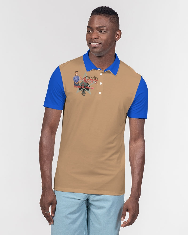 In da mix by Marvin Jeans and Trinity D Marvin Men's Slim Fit Short Sleeve Polo