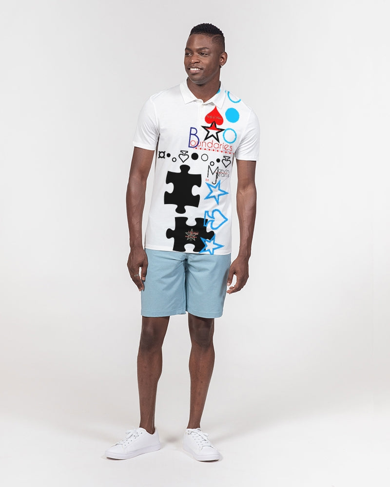 Boundaries puzzle mix by Marvin Jeans and Trinity D Marvin Men's Slim Fit Short Sleeve Polo