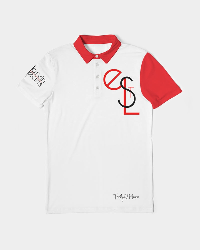 ESTL by Trinity D Marvin Men's Slim Fit Short Sleeve Polo