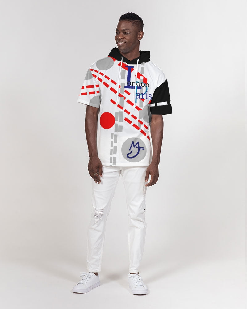 London Paris off grid by Marvin Jeans and Trinity D Marvin Men's Premium Heavyweight Short Sleeve Hoodie