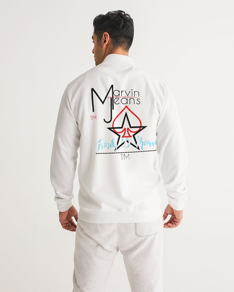 All white Legacy by Marvin Jeans and Trinity D Marvin Men's Track Jacket