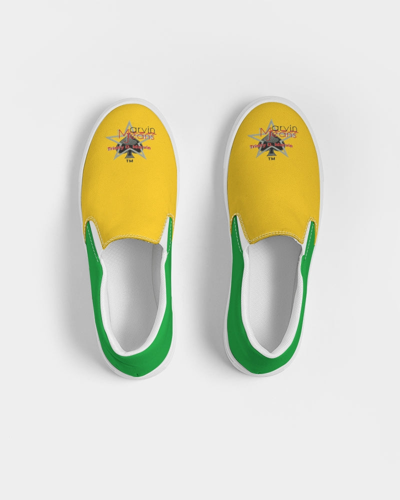 Lemon Lime Green Bay BY MARVIN JEANS Men's Slip-On Canvas Shoe