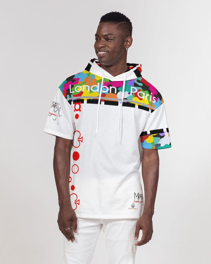 Crazy combo London Paris by Marvin Jeans and Trinity D Marvin Men's Premium Heavyweight Short Sleeve Hoodie
