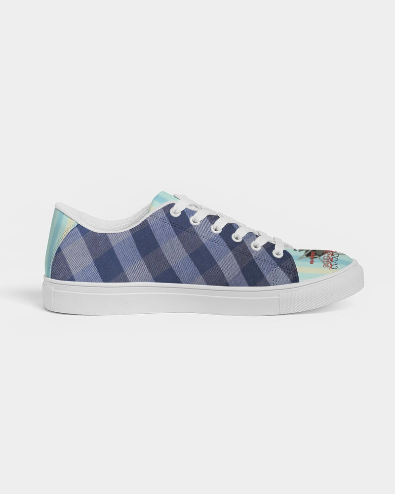 Blue stripes pin stripes by Marvin Jeans and Trinity D Marvin Men's Faux-Leather Sneaker