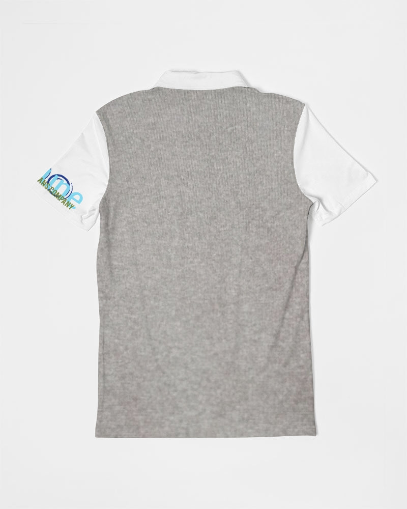 Cool grey Fortune 500 by Marvin Jeans and Trinity D Marvin Men's Slim Fit Short Sleeve Polo