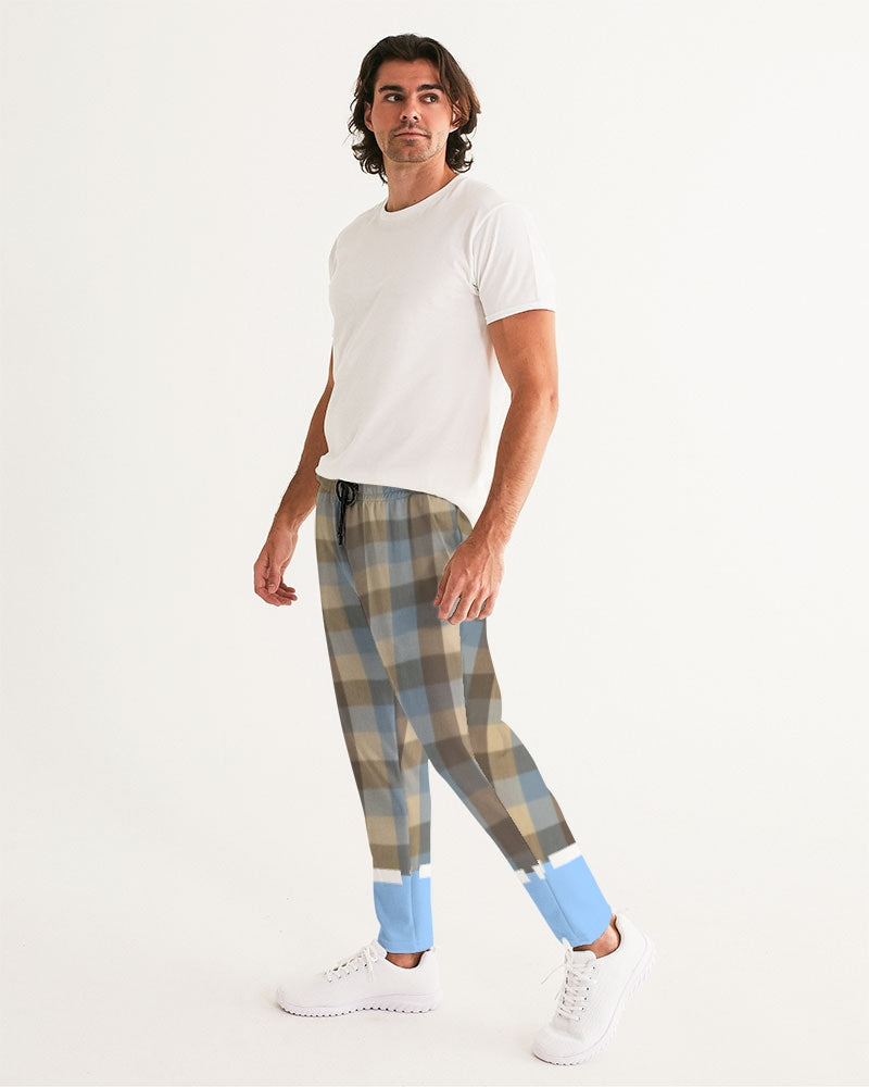 @plaids baby blue Men's Joggers