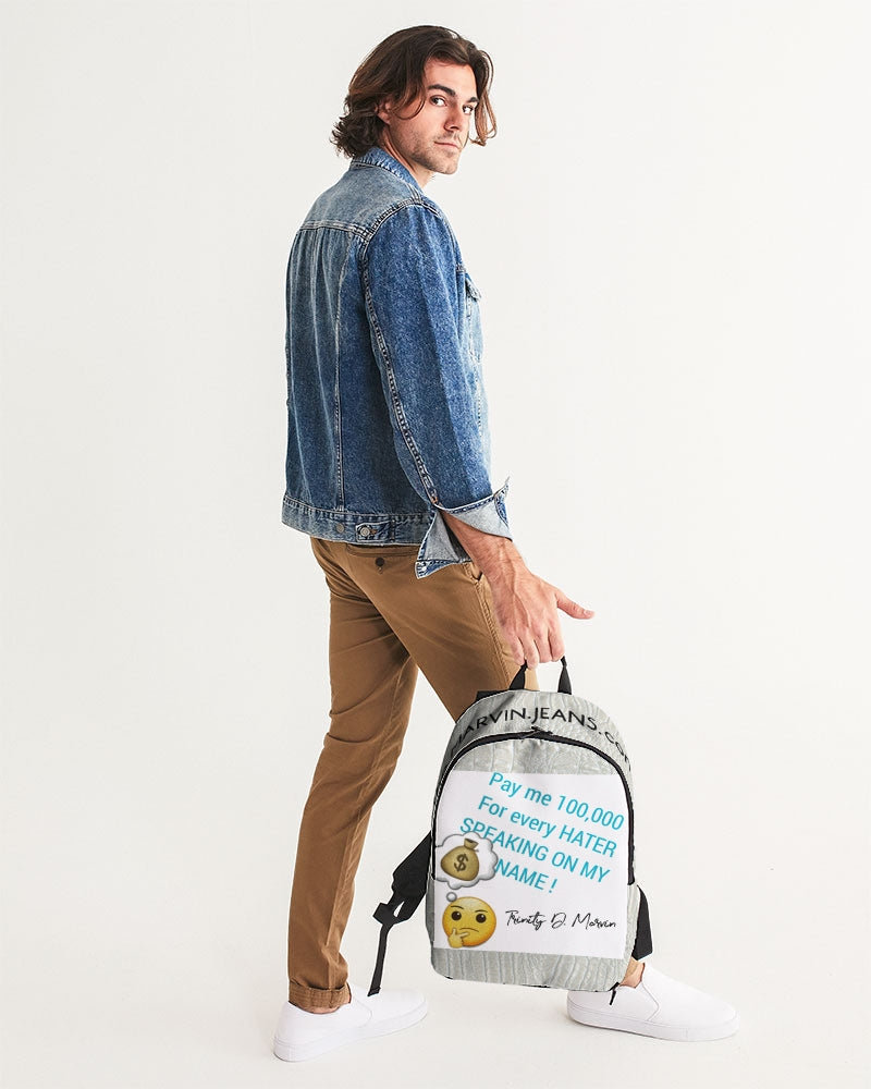 Gator white 100,000 by Trinity D Marvin Large Backpack