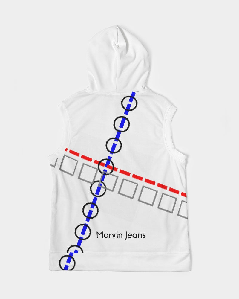 All White New-Legacy by Marvin Jeans and Trinity D. Marvin Men's Premium Heavyweight Sleeveless Hoodie
