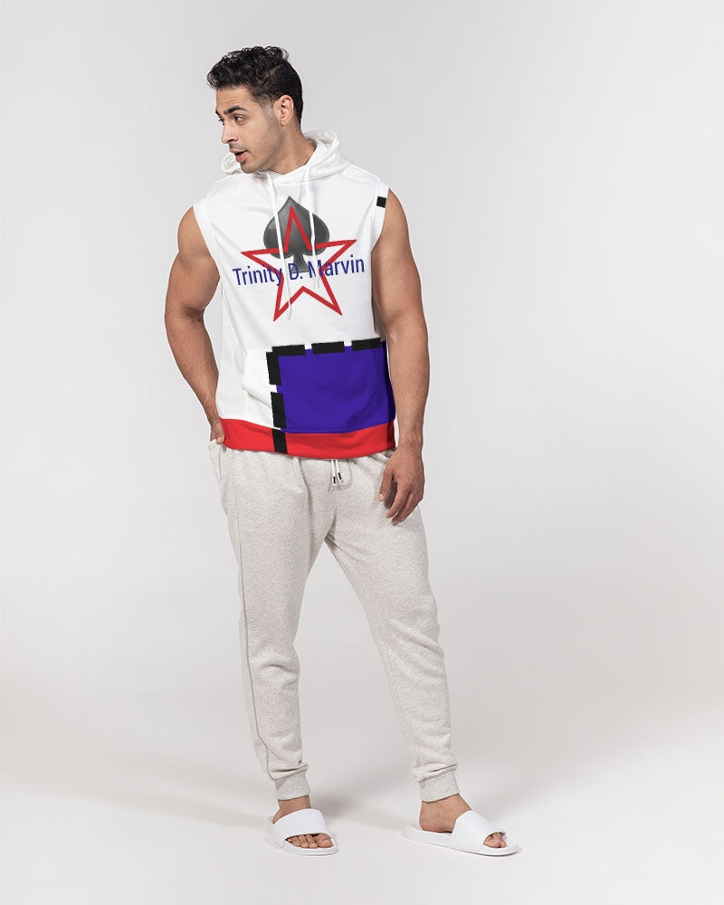All White New-Legacy by Marvin Jeans and Trinity D. Marvin Men's Premium Heavyweight Sleeveless Hoodie