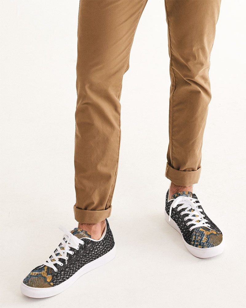 Gator black calf print tip BY MARVIN JEANS Men's Faux-Leather Sneaker