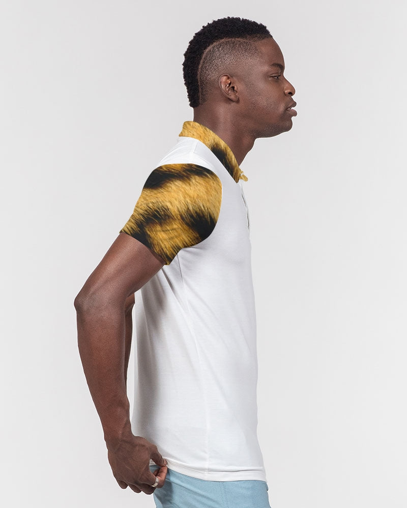 Leopard by Marvin Jeans Men's Slim Fit Short Sleeve Polo