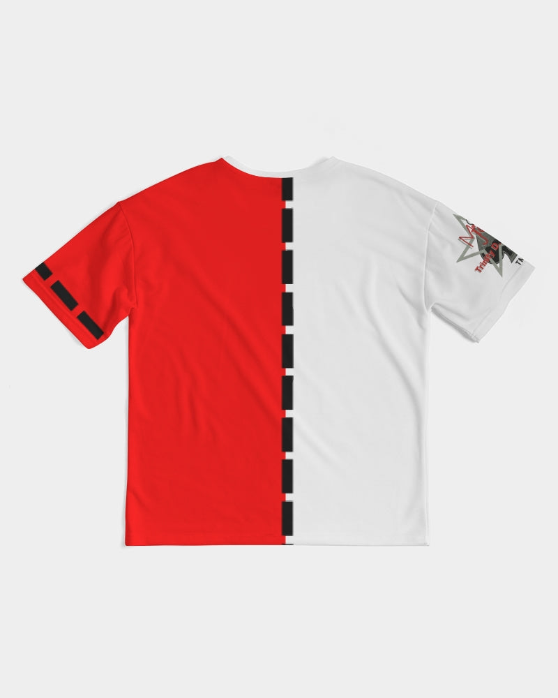 Red half white BY MARVIN JEANS Men's Premium Heavyweight Tee