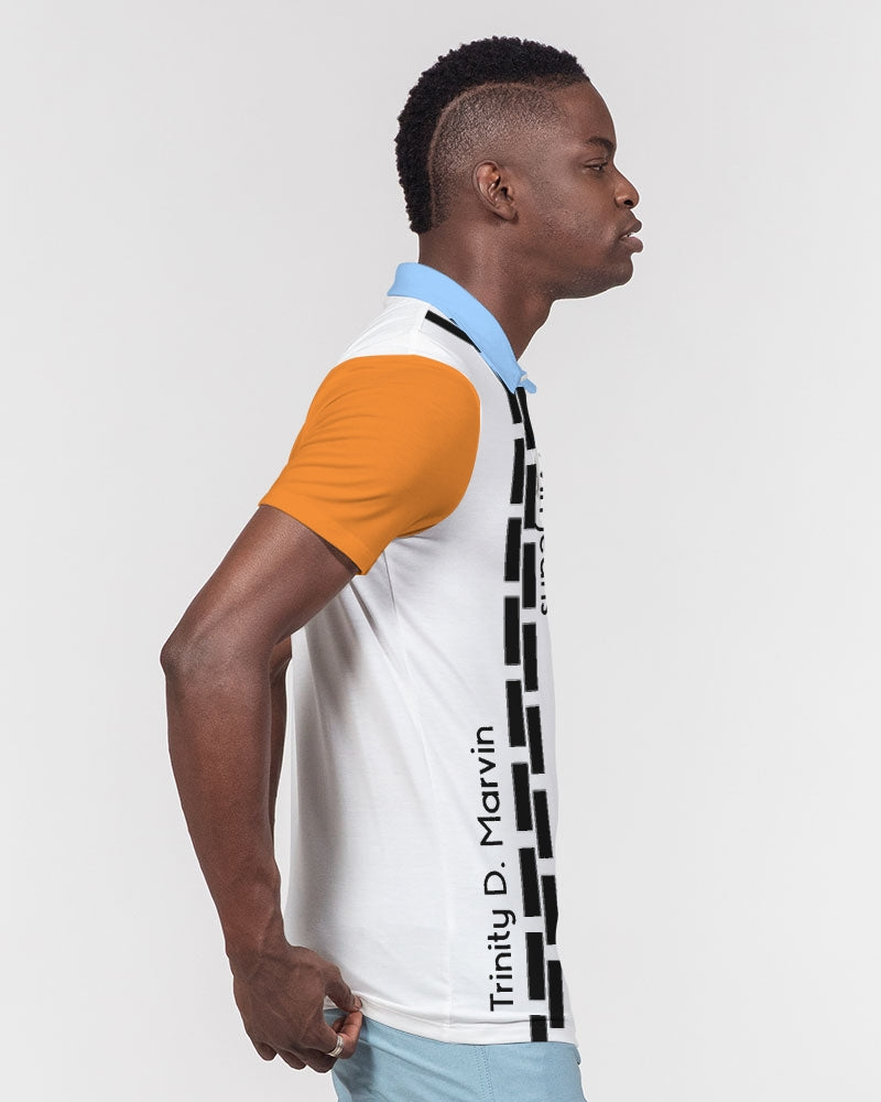 Color tide 1.0 by Marvin Jeans and Trinity D Marvin Men's Slim Fit Short Sleeve Polo