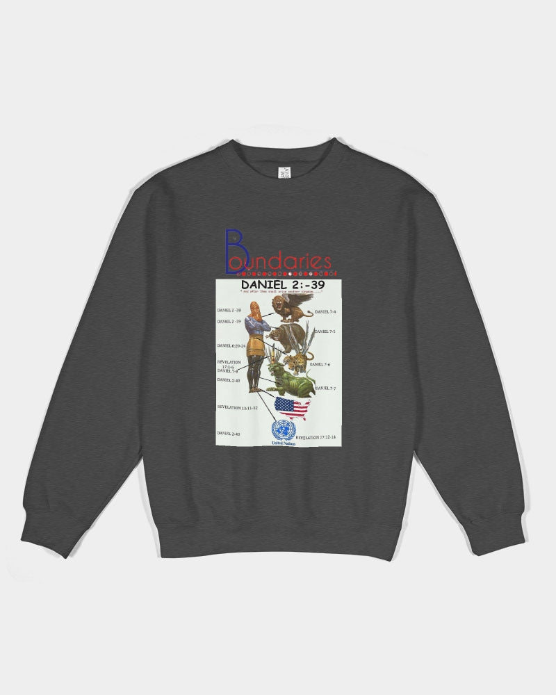 Daniel's gospel message by Marvin Jeans and Trinity D Marvin Unisex Premium Crewneck Sweatshirt | Lane Seven