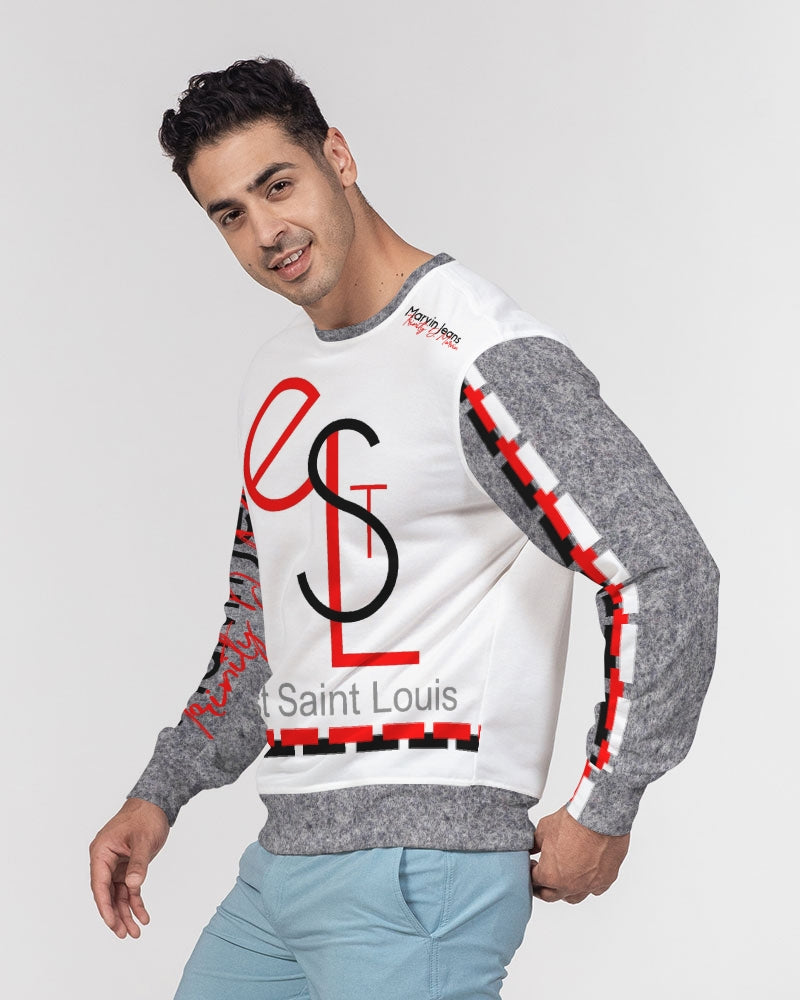 ESTL ,(wool) by Trinity D Marvin Men's Classic French Terry Crewneck Pullover
