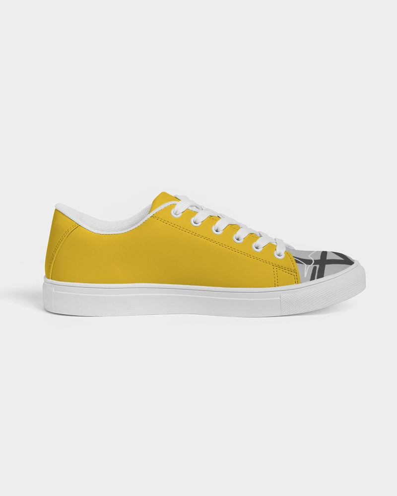 Yellow ,logo tip BY MARVIN JEANS Men's Faux-Leather Sneaker