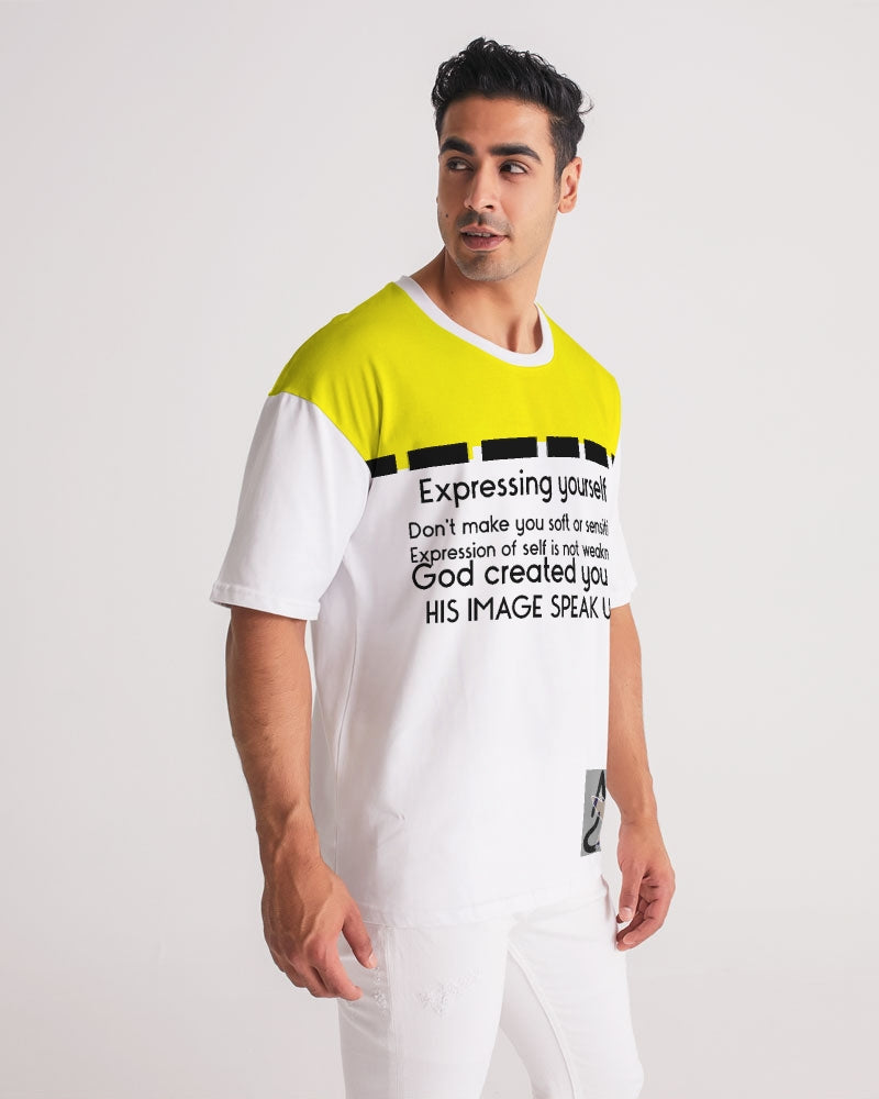 Light yellow expressions by Marvin Jeans Men's Premium Heavyweight Tee