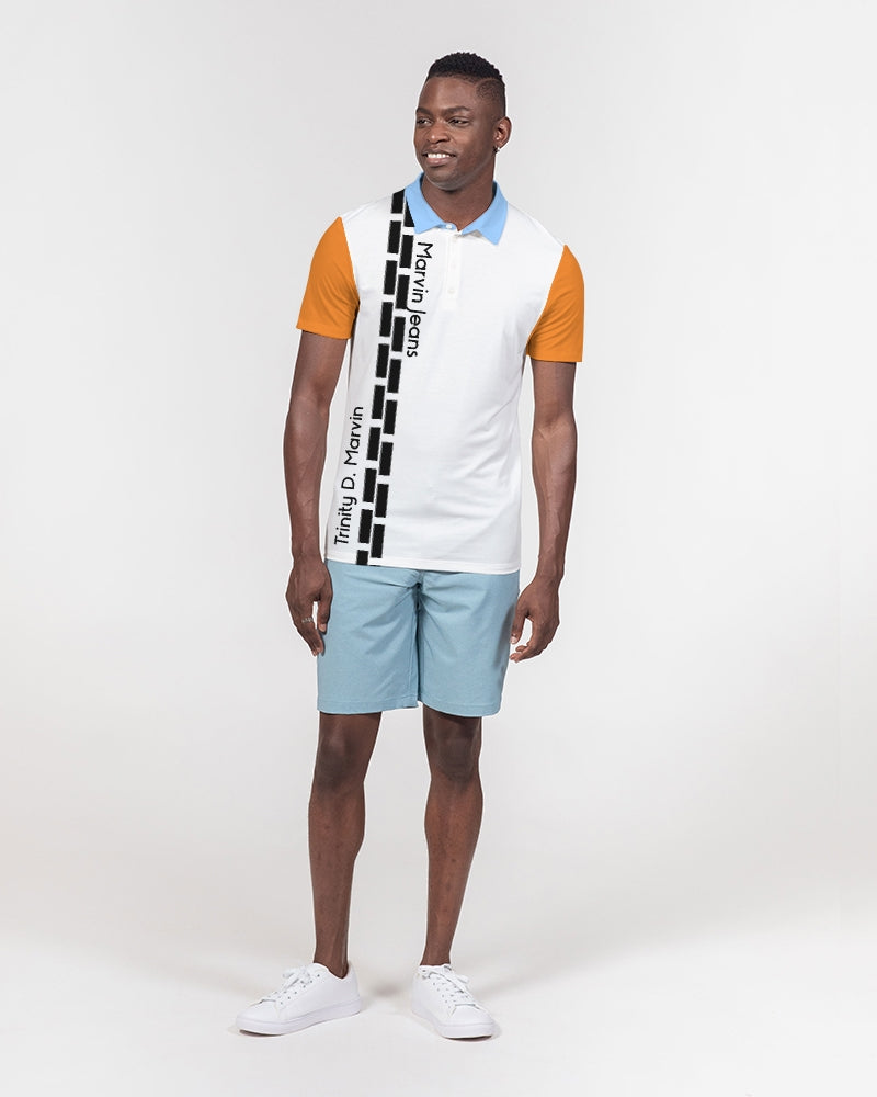 Color tide 1.0 by Marvin Jeans and Trinity D Marvin Men's Slim Fit Short Sleeve Polo