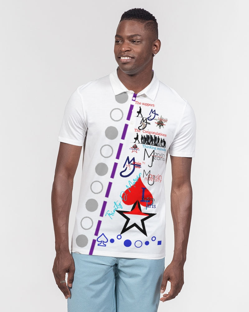 Dry support (logo's) Men's Slim Fit Short Sleeve Polo