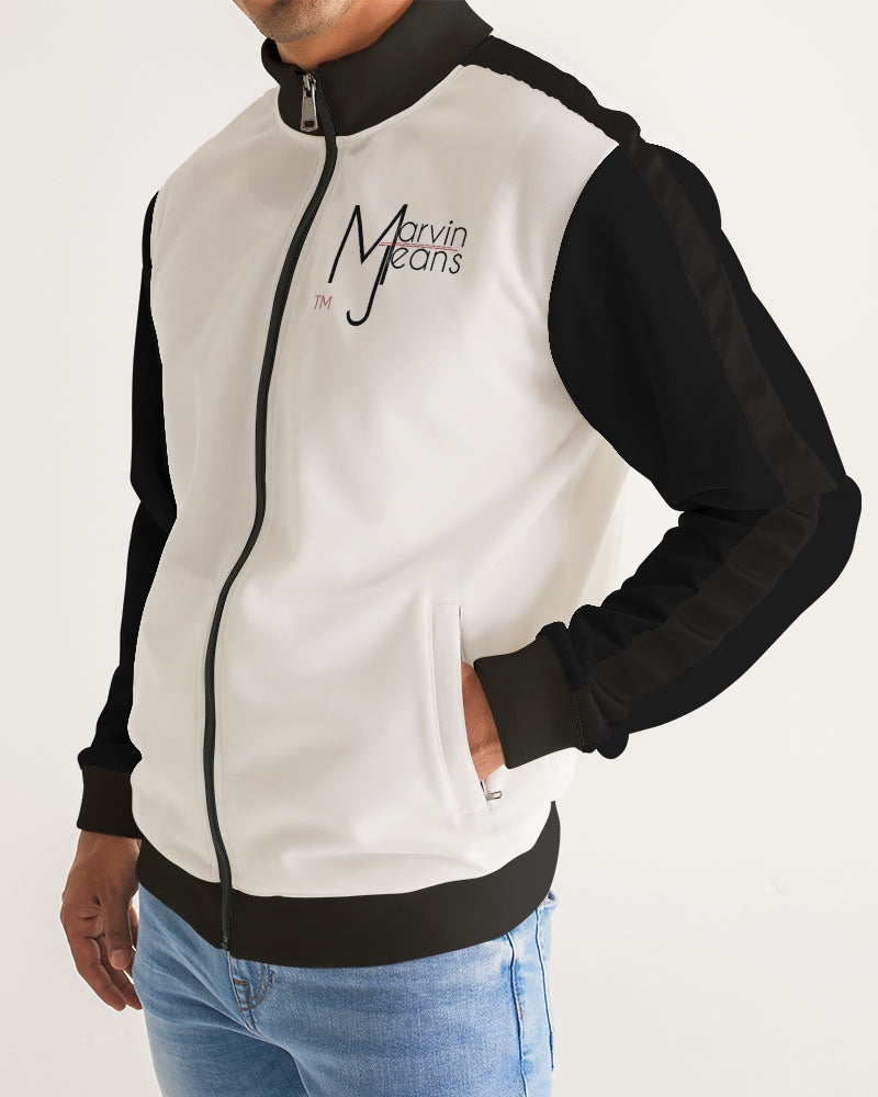 Black and white by Trinity D. Marvin and Marvin Jeans Men's Stripe-Sleeve Track Jacket