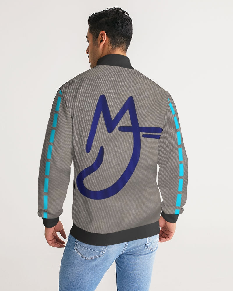 Dark grid by Marvin Jeans and Trinity D Marvin Men's Stripe-Sleeve Track Jacket