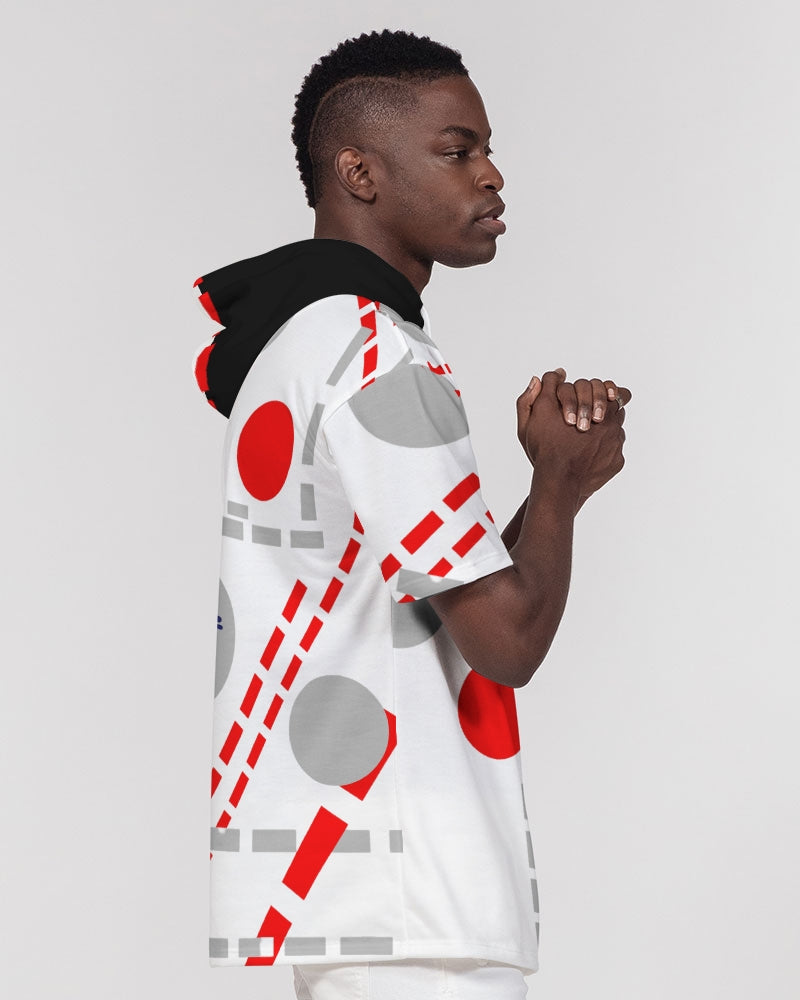 London Paris off grid by Marvin Jeans and Trinity D Marvin Men's Premium Heavyweight Short Sleeve Hoodie