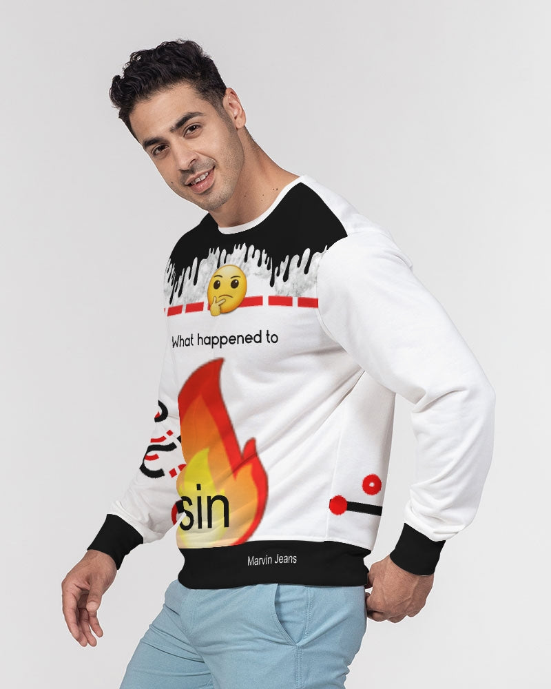 Gospel message BY MARVIN JEANS Men's Classic French Terry Crewneck Pullover