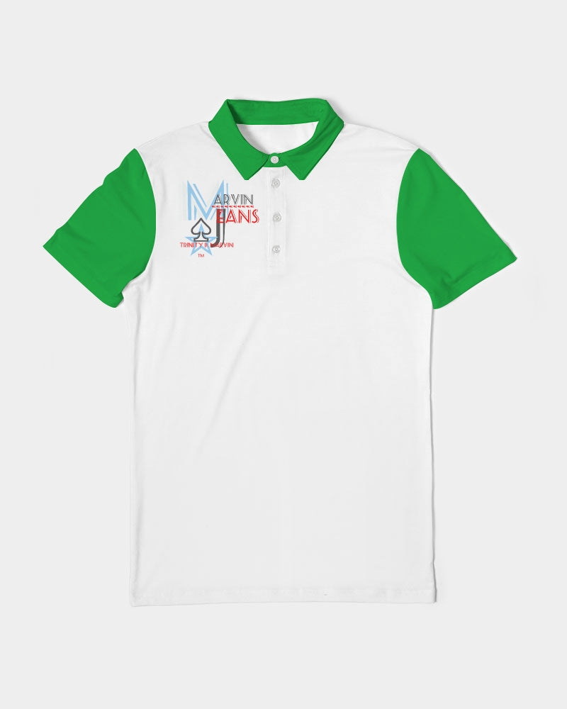 Above greatness by Trinity D. Marvin and Marvin Jeans Men's Slim Fit Short Sleeve Polo