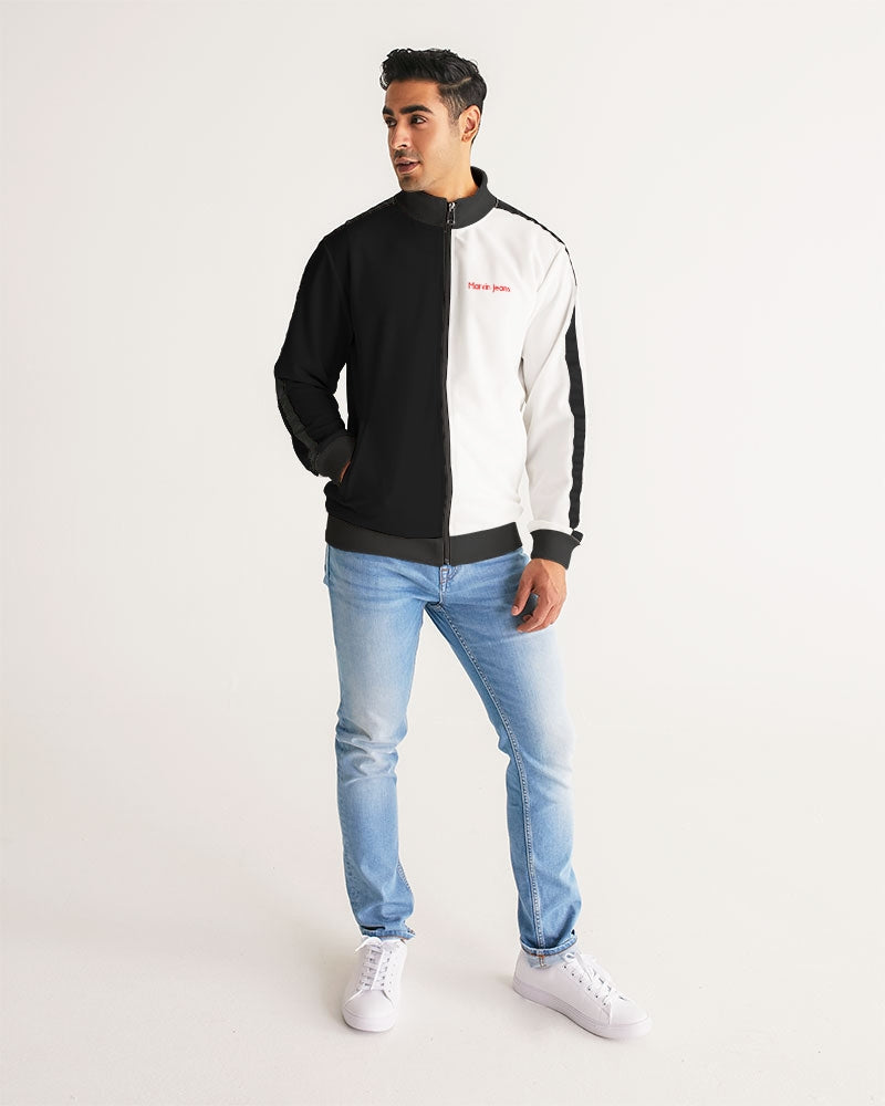 John 3:16 BY MARVIN JEANS Men's Stripe-Sleeve Track Jacket