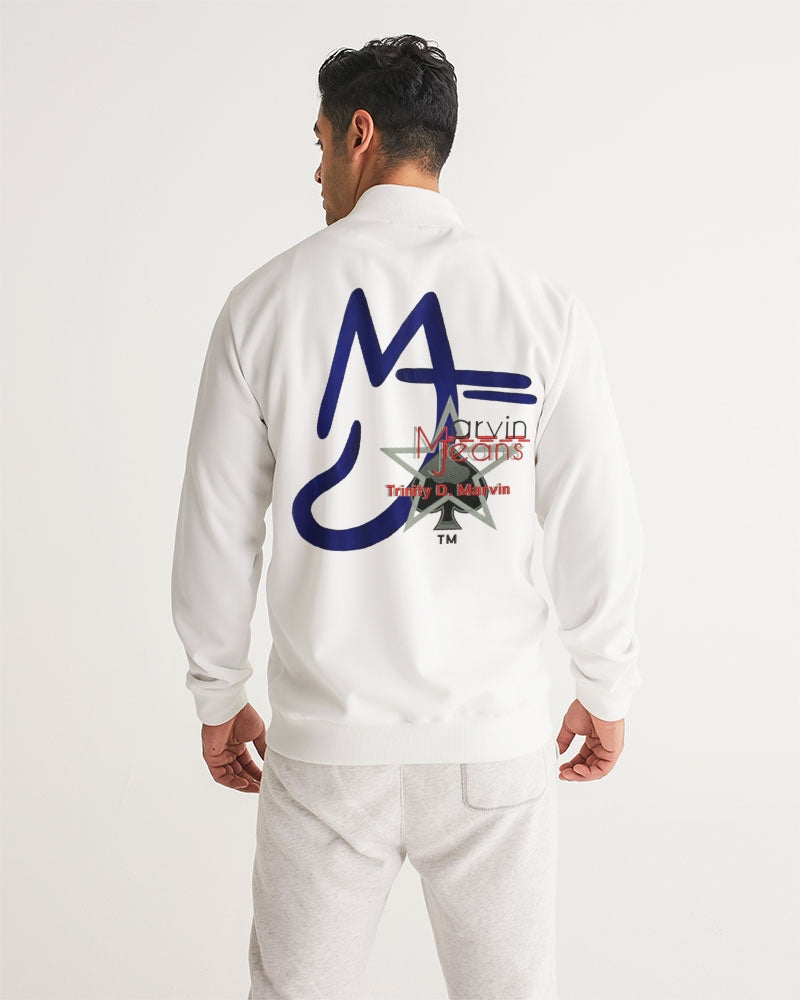 All white MJ by Marvin Jeans and Trinity D Marvin Men's Track Jacket