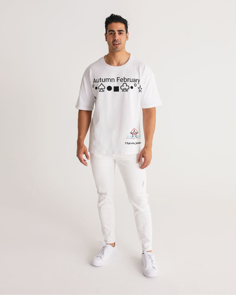 Autumn February all white by Marvin Jeans and Trinity D Marvin Men's Premium Heavyweight Tee
