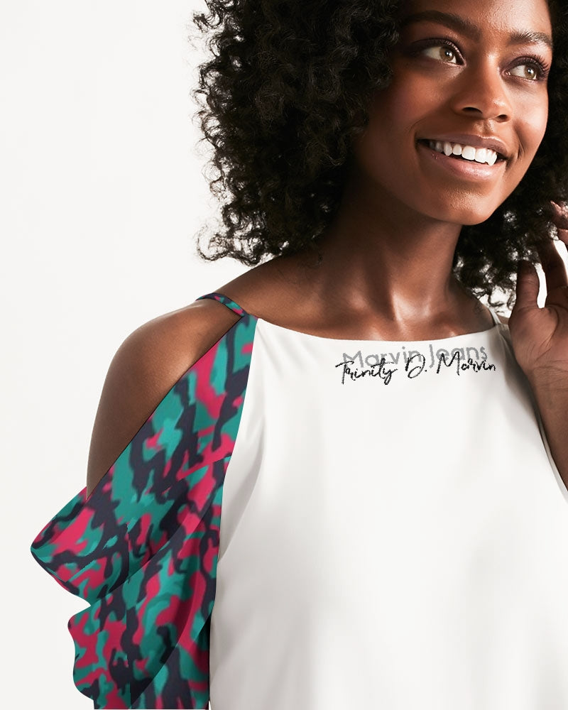 Brilliant Women's Open Shoulder A-Line Dress