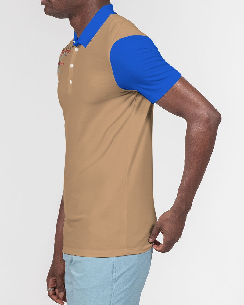 In da mix by Marvin Jeans and Trinity D Marvin Men's Slim Fit Short Sleeve Polo