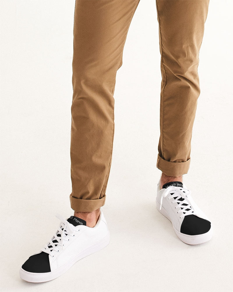 Black and white 2.0 by Marvin Jeans and Trinity D Marvin Men's Faux-Leather Sneaker