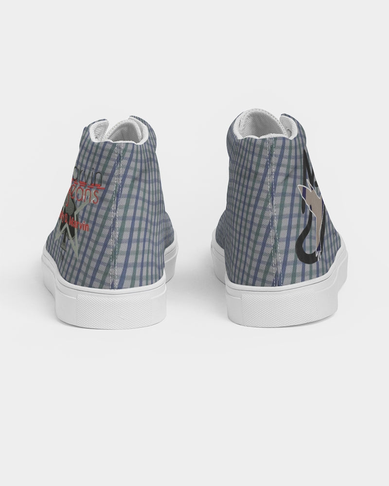 Grid mix by Trinity D. Marvin and Marvin Jeans Men's Hightop Canvas Shoe