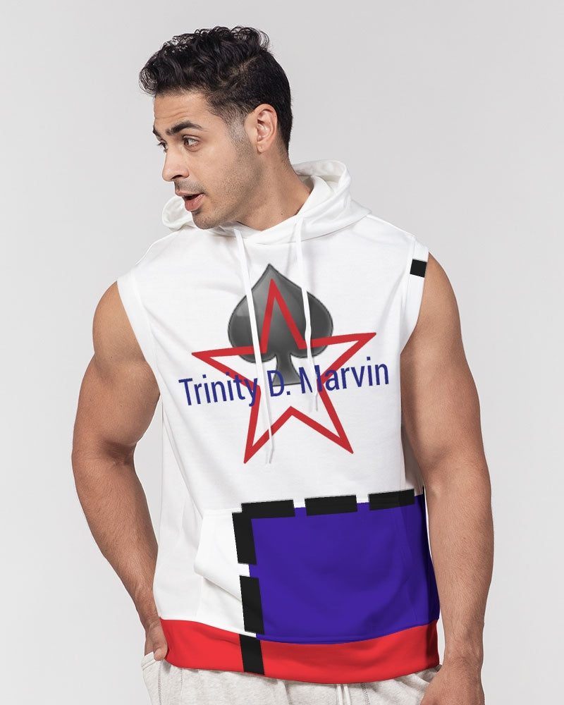 All White New-Legacy by Marvin Jeans and Trinity D. Marvin Men's Premium Heavyweight Sleeveless Hoodie