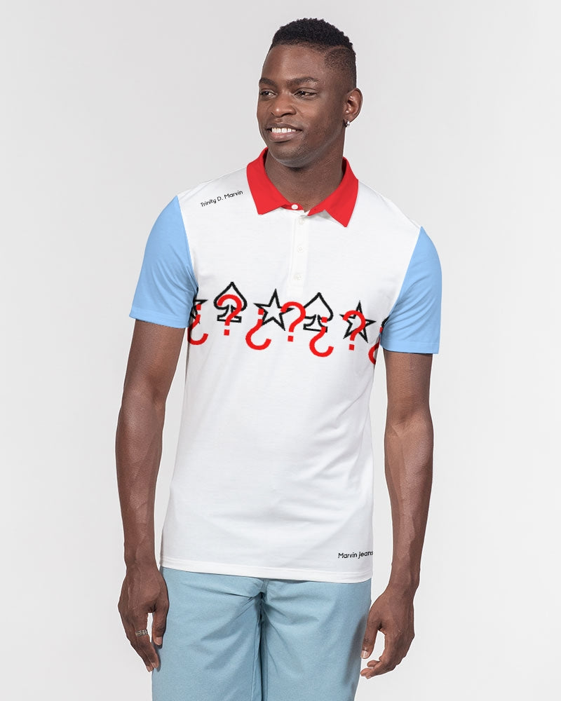 Greatness by Marvin Jeans and Trinity D Marvin Men's Slim Fit Short Sleeve Polo