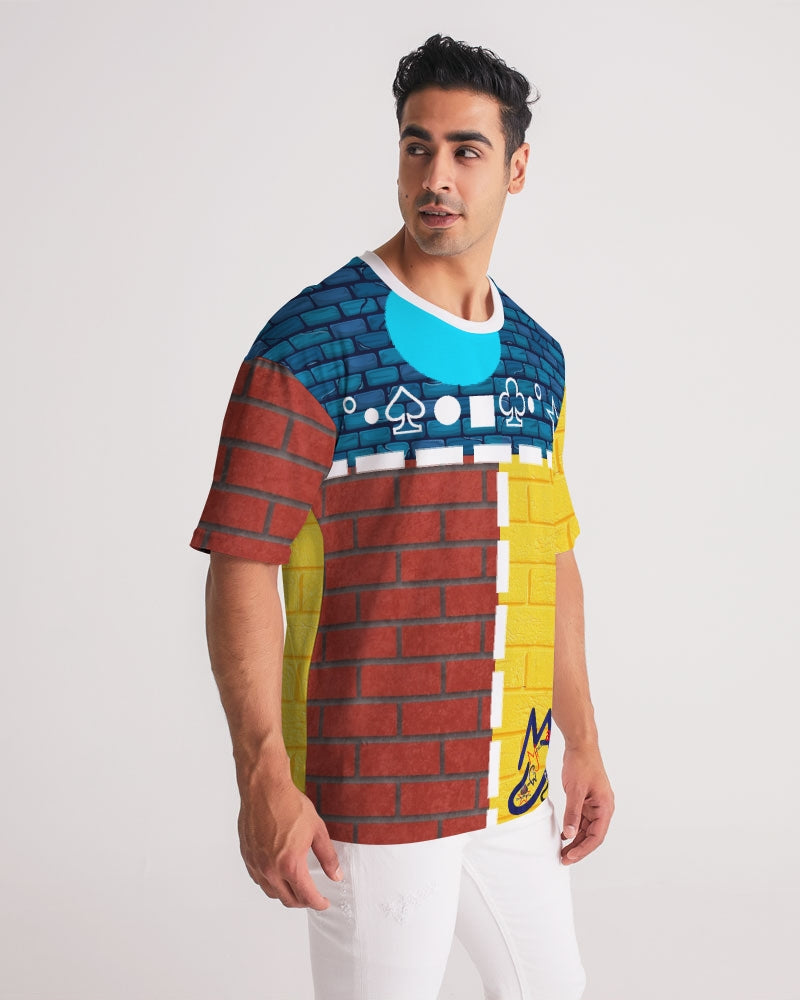 Brick city mix red, yellow ,blue by Marvin Jeans and Trinity D Marvin Men's Premium Heavyweight Tee