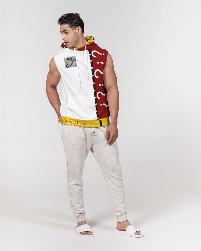 Yellow mix-up Men's Premium Heavyweight Sleeveless Hoodie