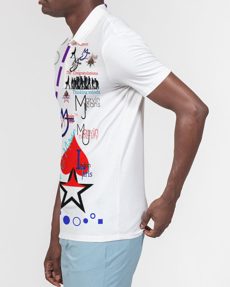Dry support (logo's) Men's Slim Fit Short Sleeve Polo