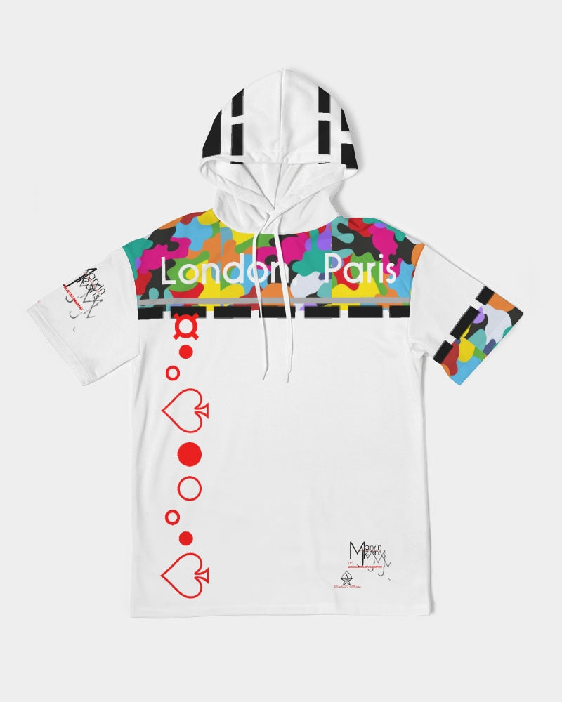 Crazy combo London Paris by Marvin Jeans and Trinity D Marvin Men's Premium Heavyweight Short Sleeve Hoodie