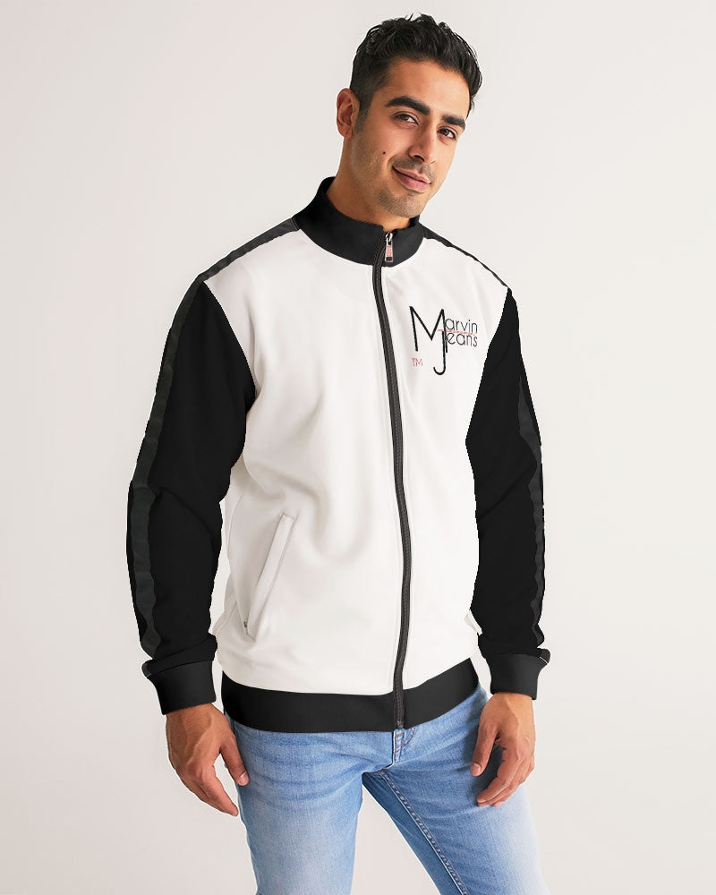 Black and white by Trinity D. Marvin and Marvin Jeans Men's Stripe-Sleeve Track Jacket