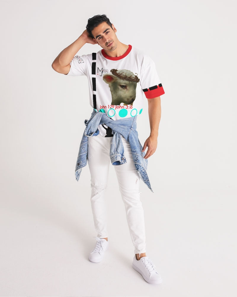 Gospel message the lamb of God by Marvin Jeans and Trinity D Marvin Men's Premium Heavyweight Tee