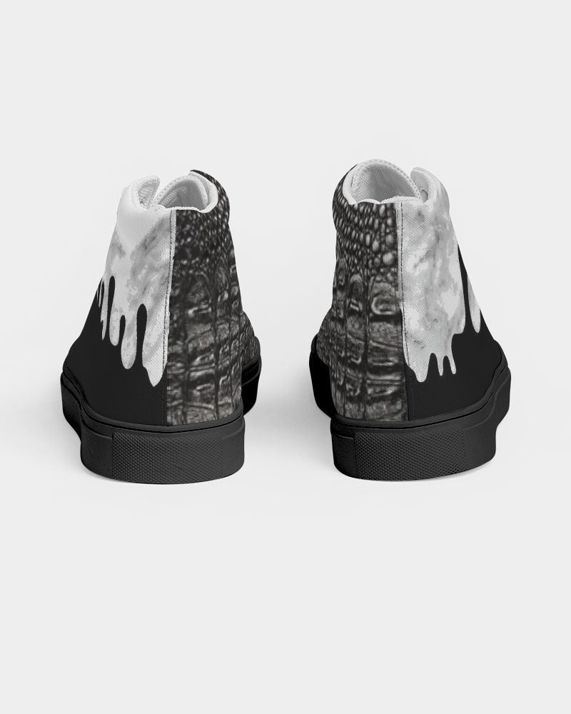 Drip Gator black Men's Hightop Canvas Shoe - Black