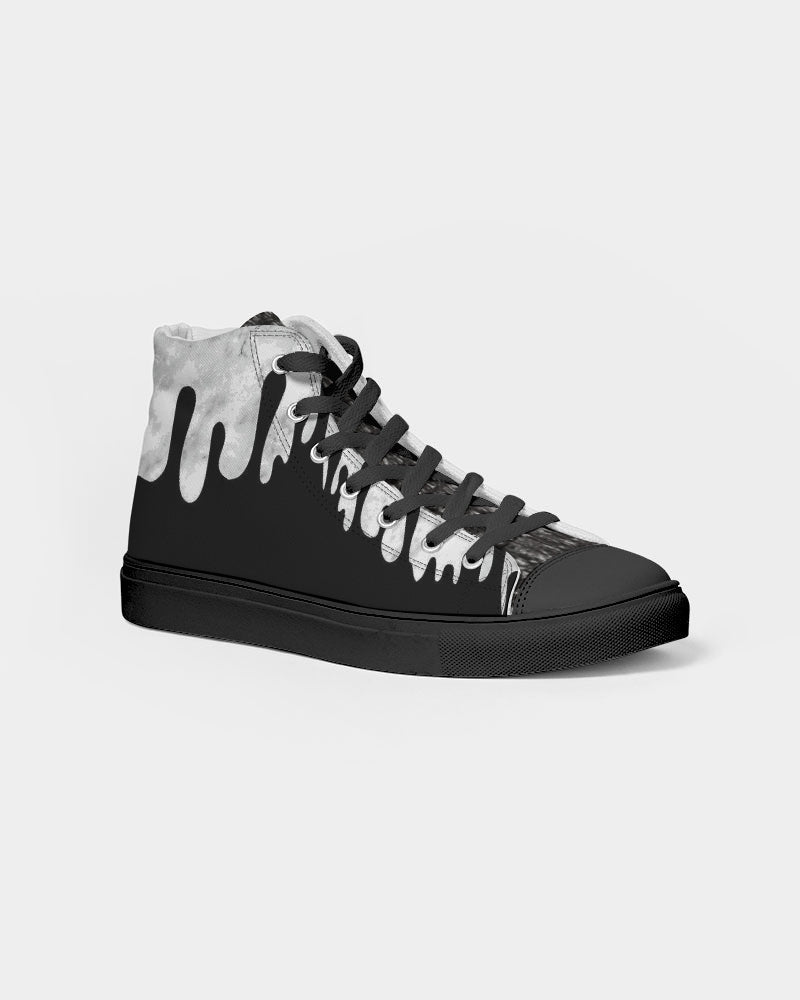 Drip Gator black Men's Hightop Canvas Shoe - Black