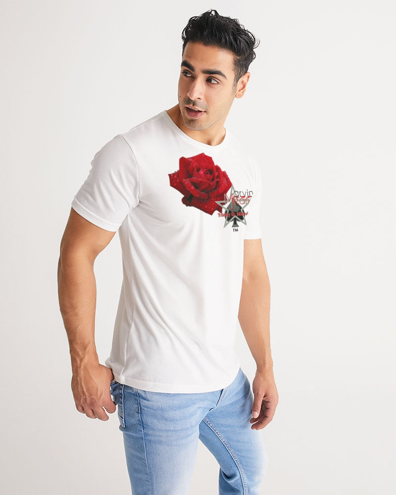 Red rose all white by Marvin Jeans and Trinity D Marvin Men's Tee